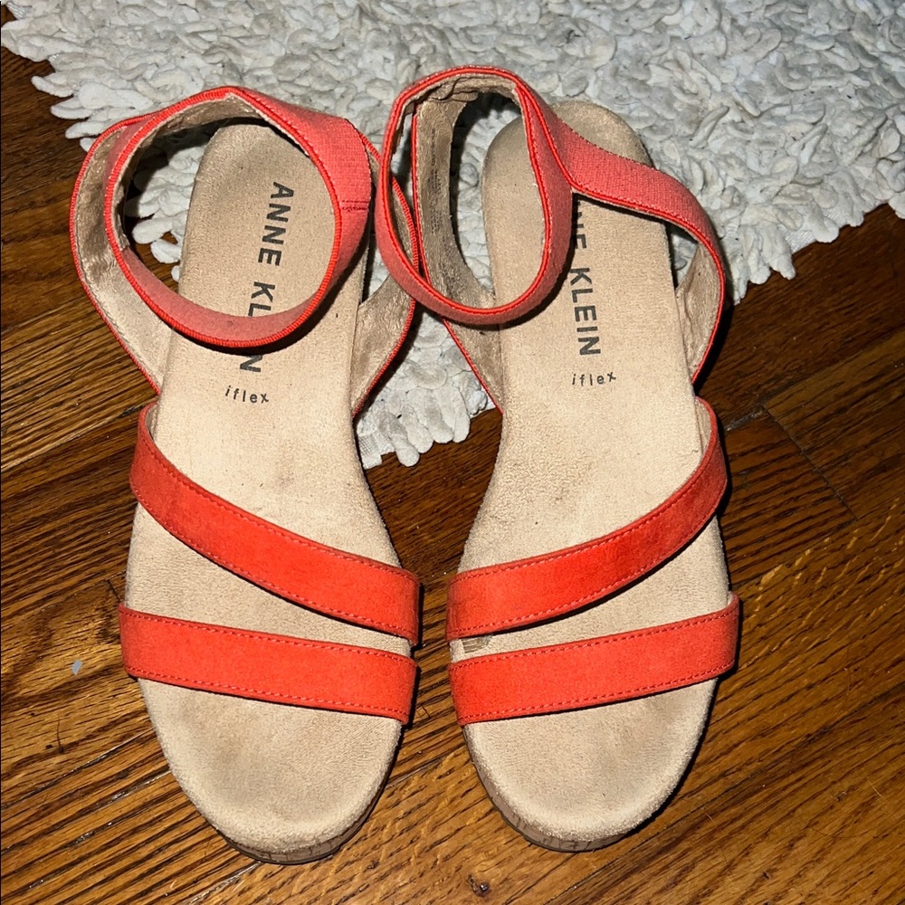 Anne Klein Women's Bold Orange Sandals